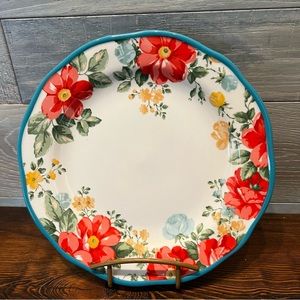 Pioneer‎ Woman Vintage Floral Scalloped Dinner Plate 10”